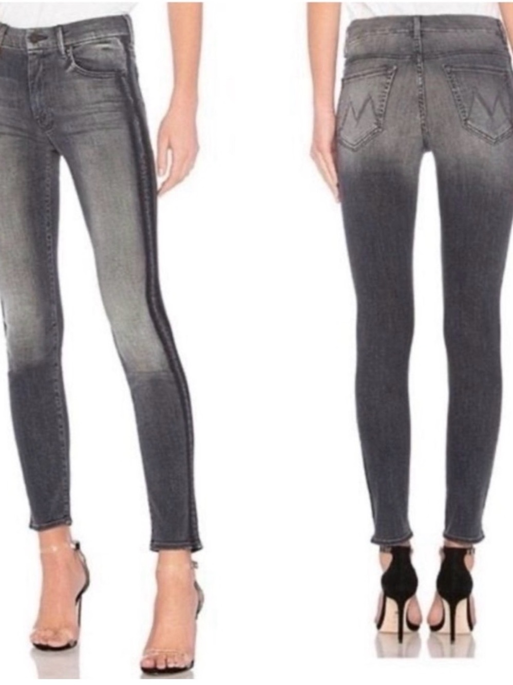MOTHER Denim high waisted Looker Ankle Moody Two Racer size 27
